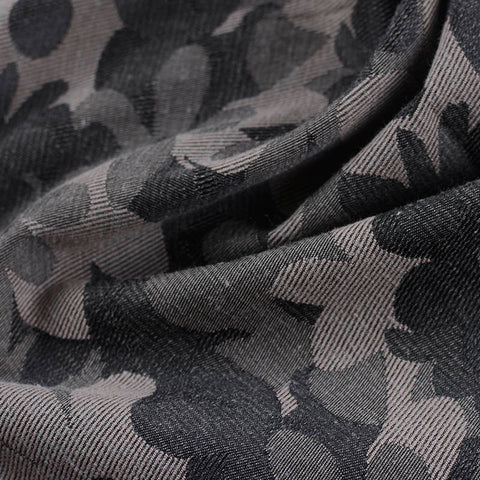 Grey Floral Jacquard, Poly-Cotton