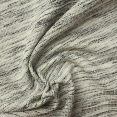 Light Grey Marl French Terry, Poly-Viscose, 205 gsm