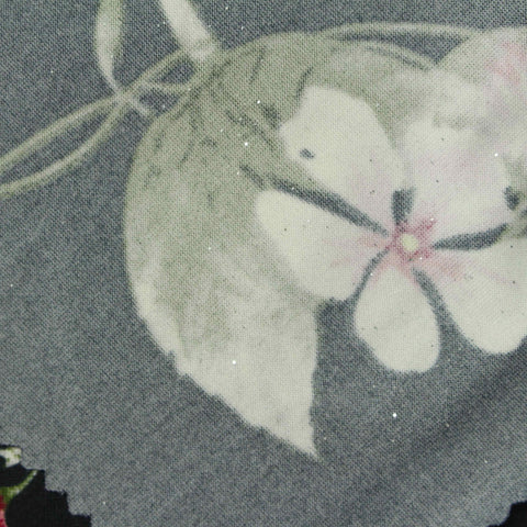 Pink Flowers Milk Silk Knit, Polyester, 155 gsm