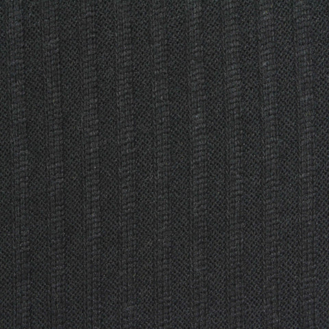 Polyester Stretch Rib Knit Fabric, 230 gsm, 160 cm — Black