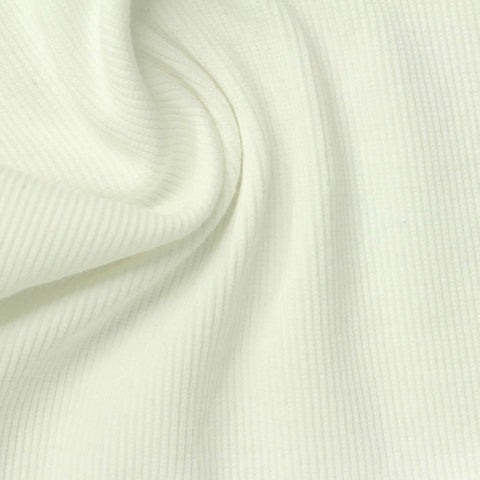 Polyester Cotton Stretch Rib Knit Fabric, 400 gsm, 125 cm — Beige