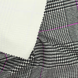 Black Houndstooth Linen-Look, Polyester — photo 3