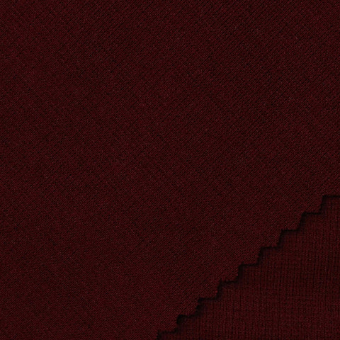 Polyester Viscose Stretch Ponte Knit Fabric, 318 gsm, 152 cm — Red
