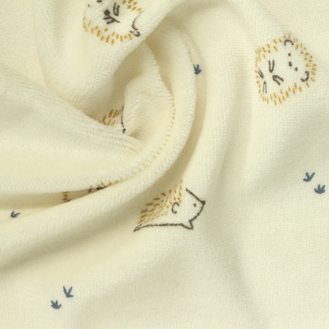 Brown Leaf Velvet, Cotton-Poly
