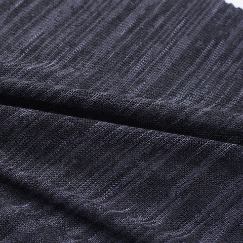 Dark Grey Marl Chunky Knit, Poly-Viscose, 156 gsm