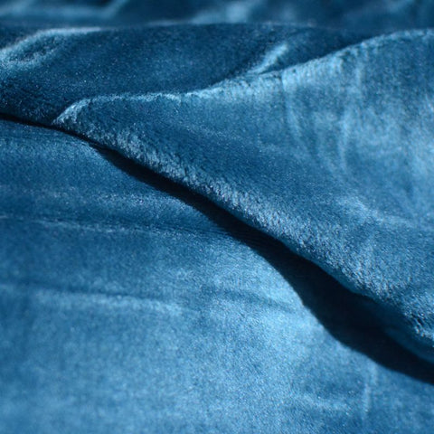 Polyester Stretch Fleece Fabric, 240 gsm, 170 cm — Navy