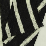 Black Vertical-Stripe Chunky Knit, Poly-Viscose — photo 3
