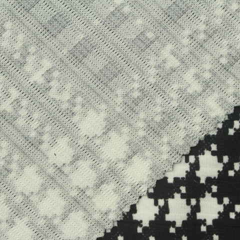 Black Houndstooth Jacquard, Polyester, 190 gsm, 160 cm