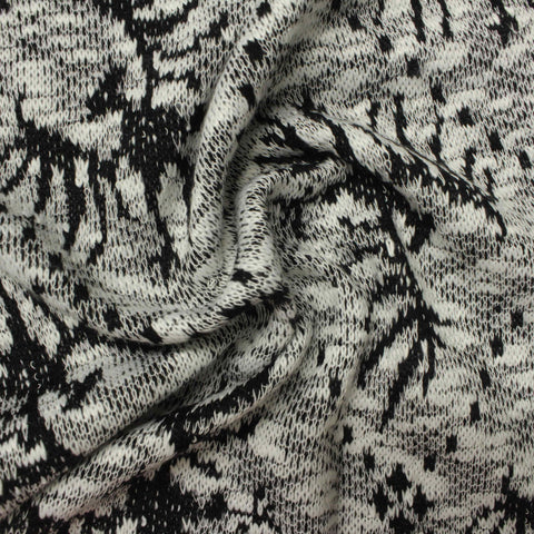 Black Speckles Chunky Knit, Polyester