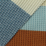 Cream Horizontal-Stripe Waffle Knit, Polyester — photo 3