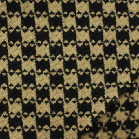 Black Houndstooth Knit, Polyester, 440 gsm