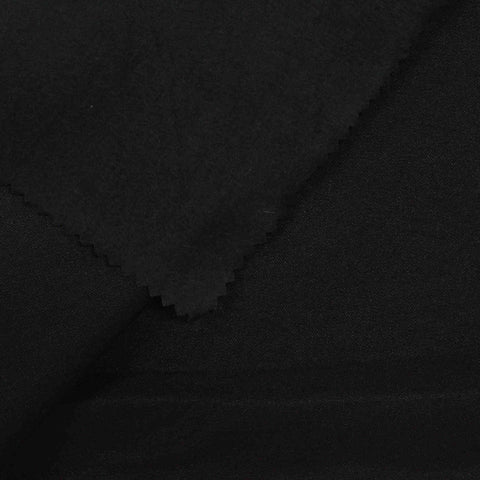 Viscose Nylon Stretch Bengaline Fabric, 257 gsm — Black, ref EF-213319