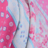 Pink Floral Linen-Look, Polyester — photo 3