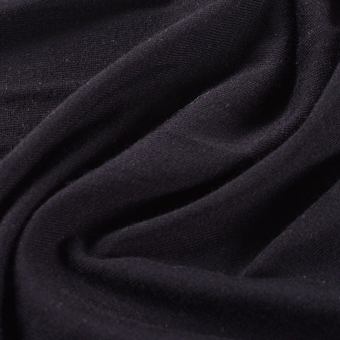 Viscose Stretch Jersey Knit Fabric, 200 gsm, 150 cm — Black, ref EF-2639