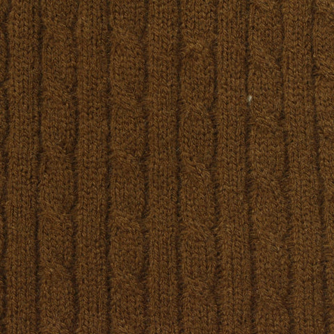 Jacquard Acrylic Polyester Blend Pointelle Knit Fabric, 350 gsm, 145 cm — Brown