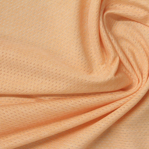 Light Peach Textured Birdseye Knit, Polyester