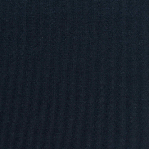 Polyester Viscose Stretch French Terry Fabric, 298 gsm, 170 cm — Navy
