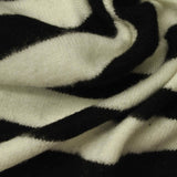 Black Horizontal-Stripe Jersey Knit, Viscose-Poly — photo 3
