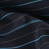 Blue Horizontal-Stripe Woven, Cotton — photo 3