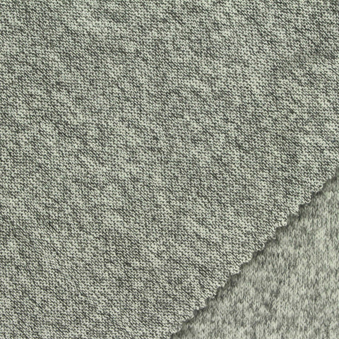 Grey Marl Chunky Knit, Polyester, 200 gsm