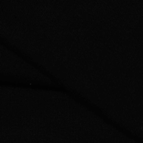 Cotton Stretch French Terry Fabric, 400 gsm, 160 cm — Black