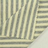 Cream Stripes Interlock Knit, Cotton — photo 3