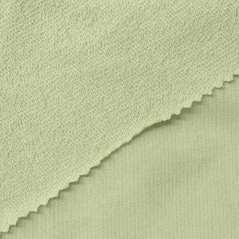 100% Cotton French Terry Fabric, 175 gsm, 164 cm — Green