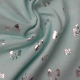 Silver Flowers Jersey Knit, Cotton-Poly — photo 3
