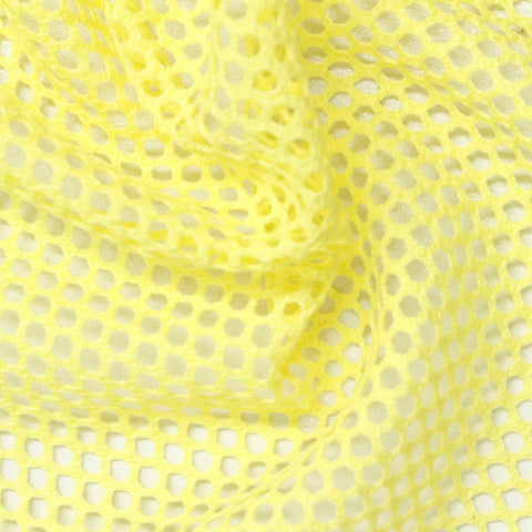 100% Polyester Mesh Fabric, 115 gsm, 150 cm — Yellow