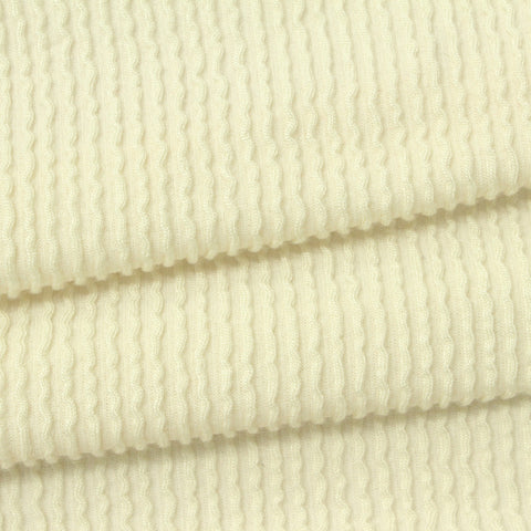 Jacquard Viscose Polyester Stretch Jersey Knit Fabric, 205 gsm — Yellow