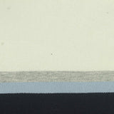 Cream Horizontal-Stripe Piqué Knit, Cotton — photo 3