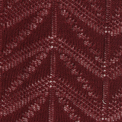 Red Openwork Pointelle Knit, Polyester, 230 gsm