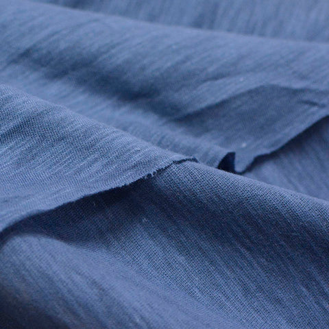 Heathered Blue Marl Jersey Knit, Cotton, 119 gsm