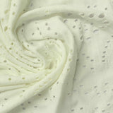 Off-White Eyelet Jacquard, Polyester — photo 3