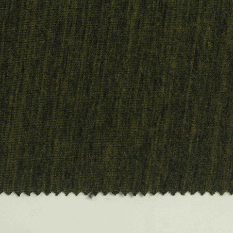 Dark Green Marl Scuba Knit, Cotton-Poly, 260 gsm