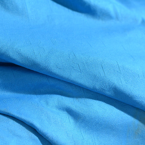 Blue Tone-on-Tone Chunky Knit, Viscose-Poly
