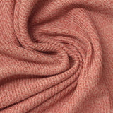 Terracotta Marl Rib Knit, Poly-Viscose — photo 3