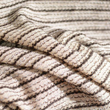 Beige Textured-Band Chunky Knit, Acrylic-Cotton — photo 3
