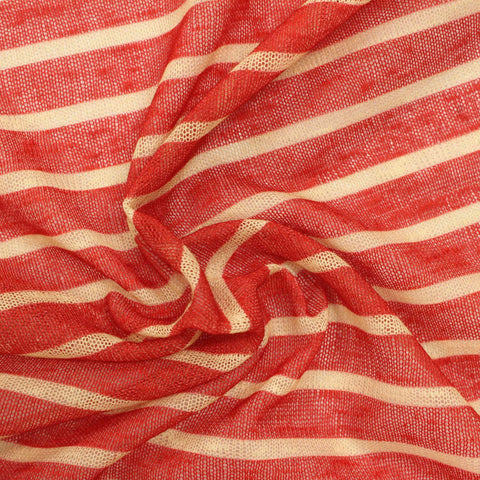 Red Stripes Knit, Polyester