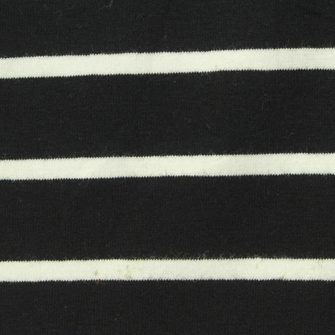 Black Diagonal-Stripe Jersey Knit, Cotton