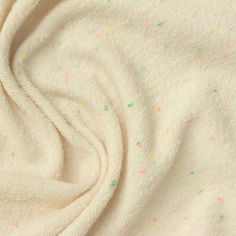 Light Beige Marl French Terry, Poly-Viscose