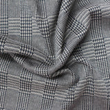 Dark Blue Plaid Jacquard, Polyester — photo 3