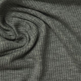 Viscose Stretch Rib Knit Fabric, 205 gsm, 135 cm — Grey — photo 3