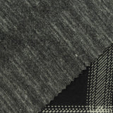 Black Plaid Interlock Knit, Polyester — photo 3