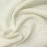 White Tone-on-Tone Chevron Jacquard, Viscose-Nylon — photo 3