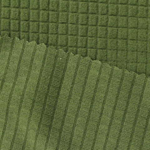 Green Tone-on-Tone Square Fleece, Polyester