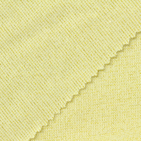 Light Yellow Marl Jersey Knit, Poly-Linen, 167 gsm