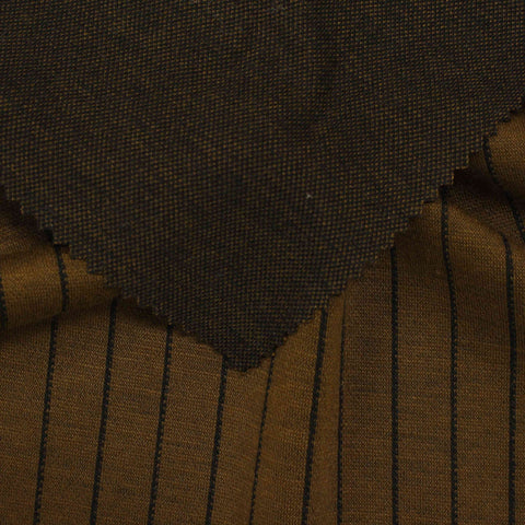 Dark Brown Vertical-Stripe Jacquard, Polyester