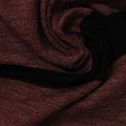 Black Horizontal-Stripe Jersey Knit, Viscose, 162 gsm