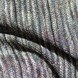 Grey Vertical-Stripe French Terry, Viscose — photo 3